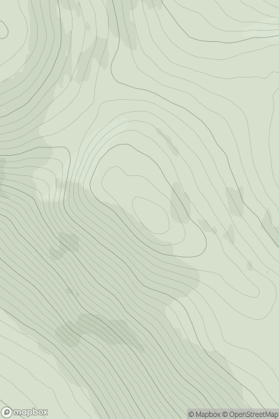 Thumbnail image for Meall a' Bhraghaid [Scourie to Lairg] showing contour plot for surrounding peak